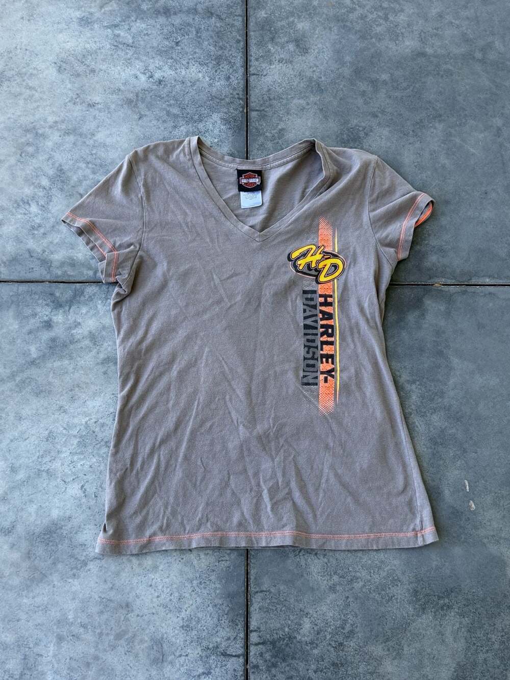 Harley-Davidson Women's V-Neck Graphic T-Shirt Smokin' Harley-Davidson
